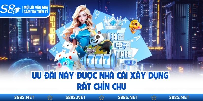 Ưu đãi này được nhà cái xây dựng rất chỉnh chu
